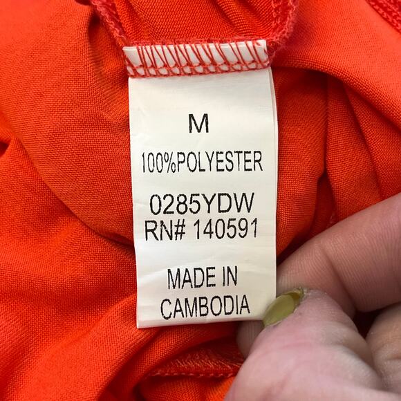 Bow Arrow Orange Crochet Fringe Dress M Boho Chic Festival Wedding Guest hippie - Picture 9 of 14